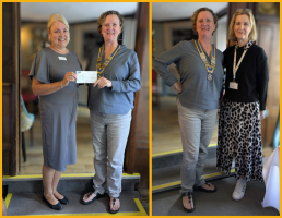 Paula Fogg & Helen Rayner pictured with Lois Sparkes.